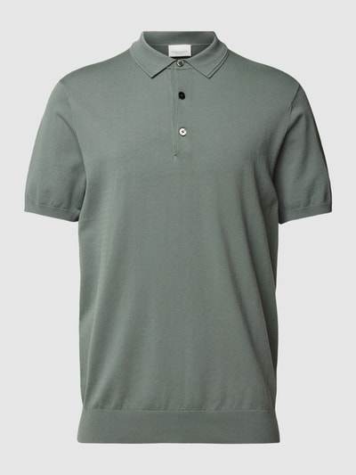 Profuomo Strickshirt mit Polokragen Gruen 2