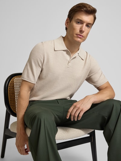 Marc O'Polo Regular Fit Poloshirt aus reiner Baumwolle Hellgrau 3