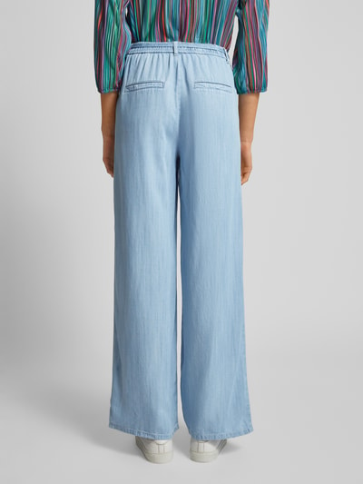 B.Young Wide leg stoffen broek in denimlook, model 'Lana' Lichtblauw - 5