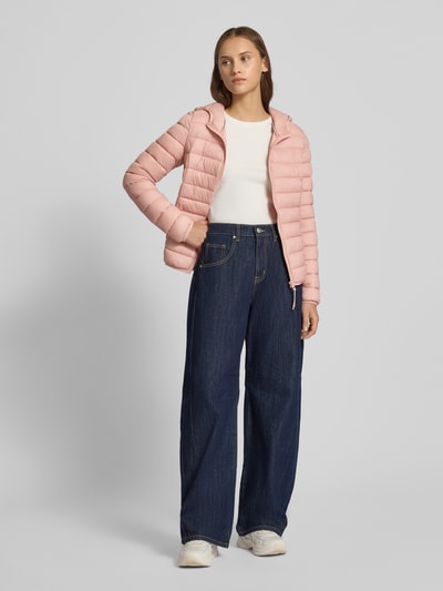 Review Kurtka pikowana z kapturem Brudnoróżowy 1