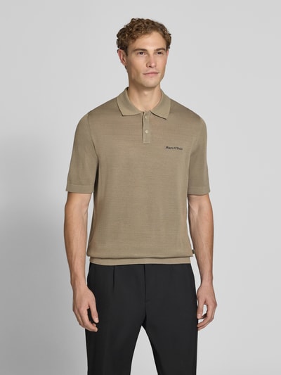 Marc O'Polo Regular Fit Poloshirt aus reiner Baumwolle - Marc O'Polo × DFB Travel Collection Taupe 4