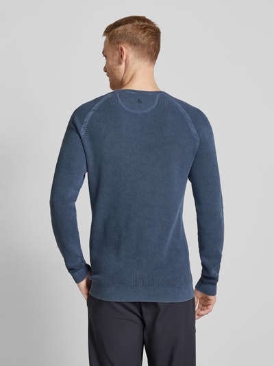 Colours & Sons Sweter z dzianiny z prążkowanymi wykończeniami Niebieski 5