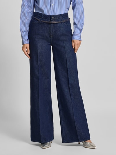 Raffaello Rossi Flared fit jeans met riem, model 'SVENTY' Marineblauw - 4