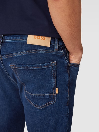 BOSS Orange Jeans mit Label-Detail Modell 'Maine' Dunkelblau 3