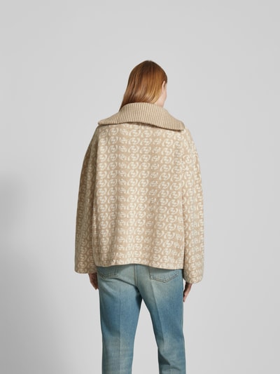 Holzweiler Pullover mit kurzem Reißverschluss Beige 5