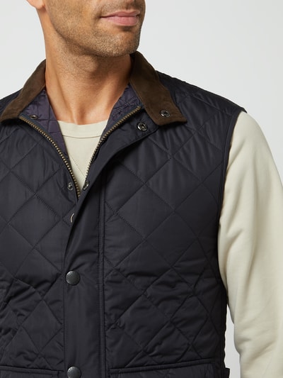 Barbour Bodywarmer met klepzakken, model 'Lowerdale' - gewatteerd  Marineblauw - 3