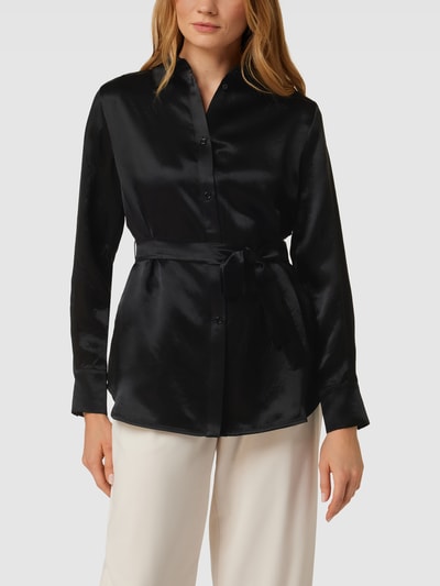 MaxMara Leisure Overhemdblouse met tailleriem, model 'HOLDIAY' Zwart - 4