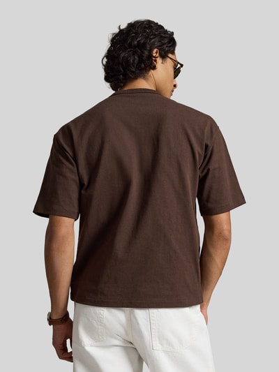 Polo Ralph Lauren Regular Fit T-Shirt aus reiner Baumwolle mit Logo-Stitching Mittelbraun 4