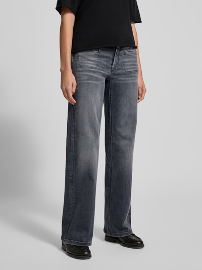 CAMBIO Wide Leg Jeans mit mit Paspeltaschen Modell 'TESS' Hellgrau 4