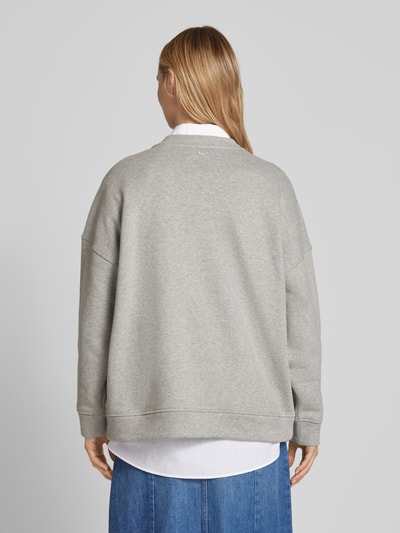 Weekend Max Mara Sweatshirt mit Label-Stitching Modell 'LALLA' Mittelgrau Melange 5