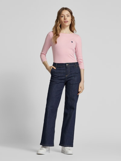 Tom Tailor Shaped Fit 3/4-Shirt mit Bio-Baumwoll-Anteil Pink 1