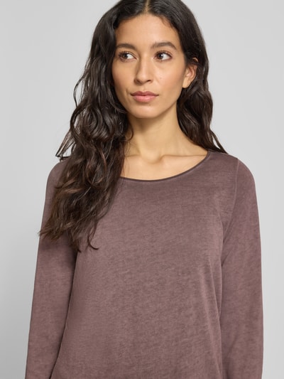 Smith and Soul Sweter z dzianiny ze zrolowanym dołem Ciemnobrązowy 3