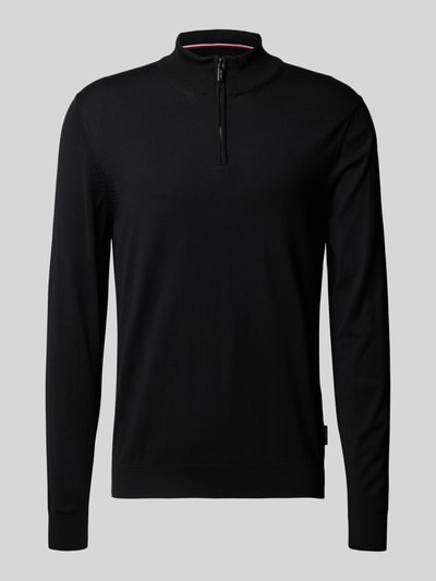 HECHTER PARIS Gebreide pulllover met opstaande kraag en ritssluiting Zwart - 2