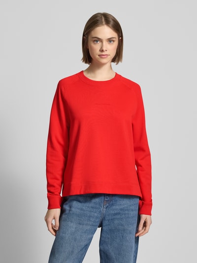 Marc O'Polo Denim Sweatshirt mit gerippten Abschlüssen Rot 4