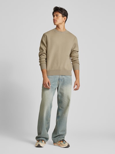 Jack & Jones Gebreide pullover met labelprint, model 'VESTERBRO' Beige - 1