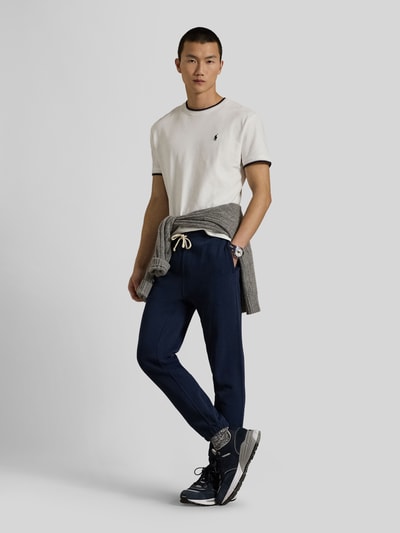 Polo Ralph Lauren Regular Fit T-Shirt aus Baumwoll-Mix mit Kontraststreifen Weiss 1
