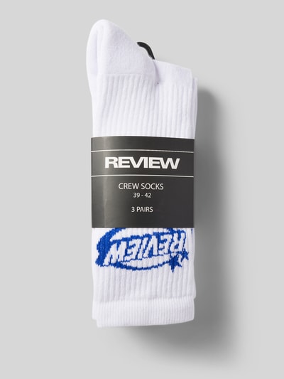 REVIEW Socken mit Label-Detail im 3er-Pack Weiss 3