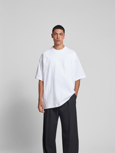 VETEMENTS Oversized T-Shirt mit Label-Detail Weiss 4