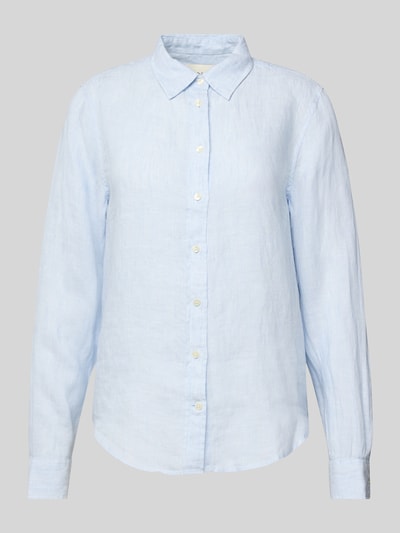 GANT Regular Fit Leinenhemdbluse mit Umlegekragen Hellblau 2
