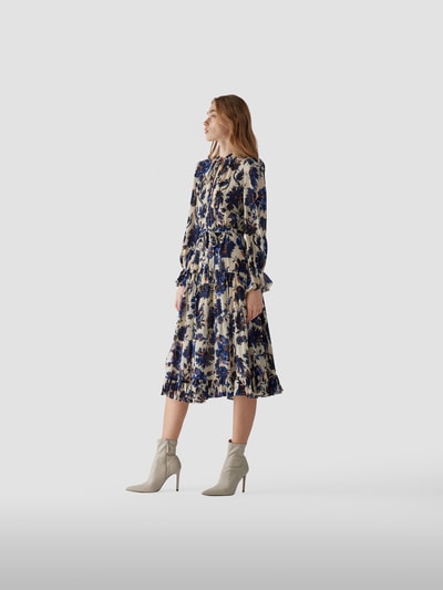 Diane von Furstenberg Midikleid mit floralem Muster Helltürkis 4