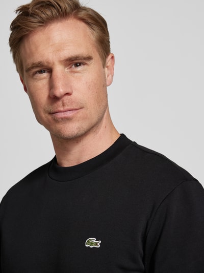 Lacoste Sweatshirt met logodetail Zwart - 3