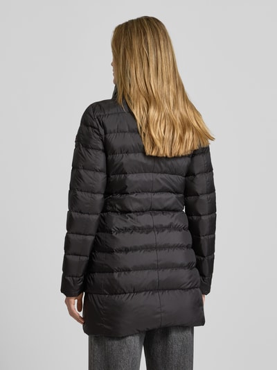 Peuterey Gewatteerde lange jas met opstaande kraag, model 'SOBCHAK' Zwart - 5