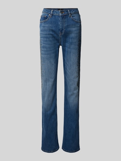 monari Straight Leg Jeans mit Nietenbesatz Jeansblau 2