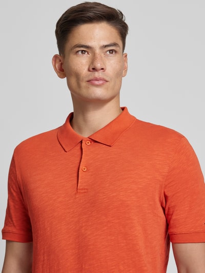 Fynch-Hatton Regular fit poloshirt in effen design Koraal gemêleerd - 3