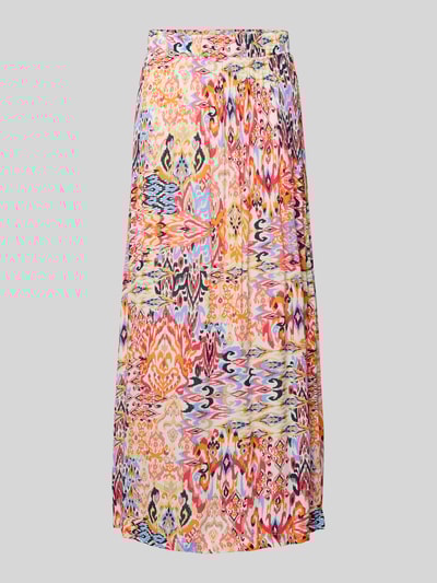 ICHI Spódnica midi z elastycznym pasem model ‘MARRAKECH’ Mocnoróżowy 2