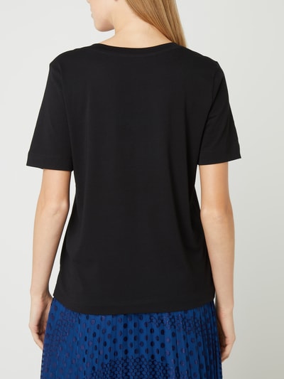 Selected Femme T-shirt z bawełny ekologicznej model ‘Standard’ Czarny 5
