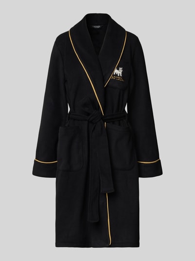 Lauren Ralph Lauren Bademantel mit Label-Stitching Black 1