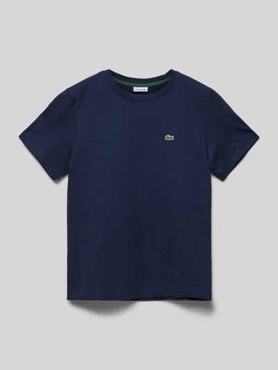 Lacoste T-shirt met logopatch Marineblauw - 1