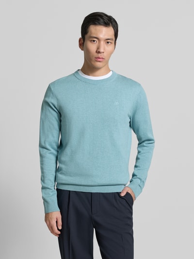 Tom Tailor Regular Fit Strickpullover aus reiner Baumwolle Blau 4