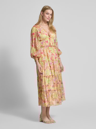 ADLYSH Sukienka koktajlowa ze stopniowaniem Jasnożółty 1