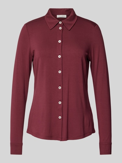 Marc O'Polo Regular Fit Jersey-Blusenshirt aus weichem Viskose-Mix Bordeaux 2