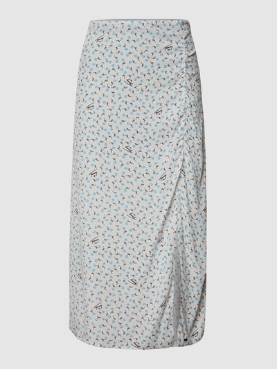Tommy Jeans Midirock mit floralem Muster und Allover-Label Bleu 2