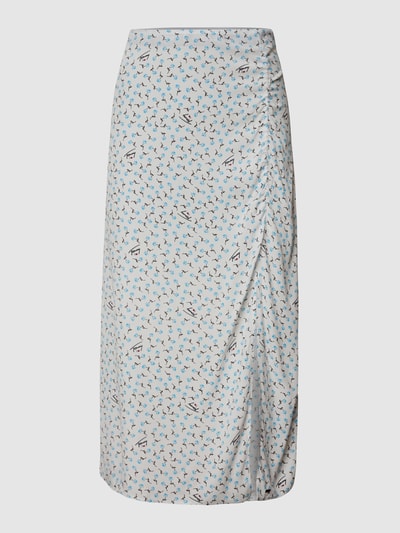 Tommy Jeans Midirok met bloemenmotief en all-over label Bleu - 2