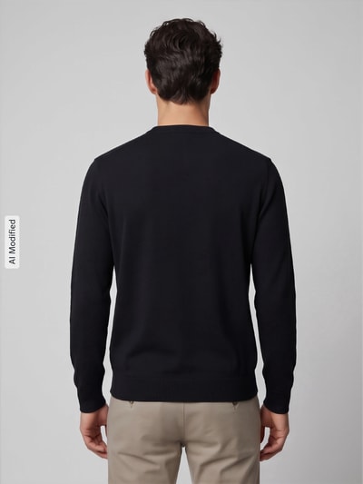 Selected Regular Fit Pullover aus reiner Baumwolle Modell 'TORINO' Black 5