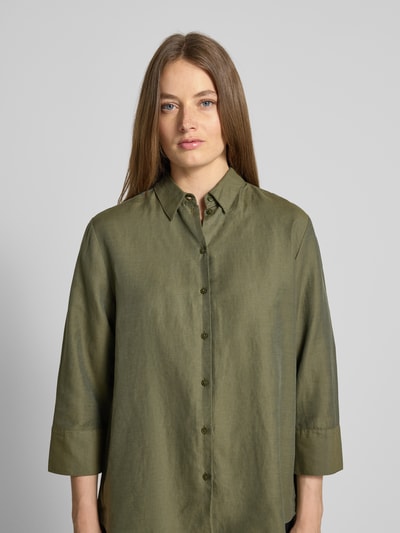 ETERNA Bluzka koszulowa z listwą guzikową Khaki 3