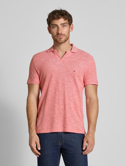 Tommy Hilfiger Regular Fit Poloshirt aus reiner Baumwolle Orange Melange 4