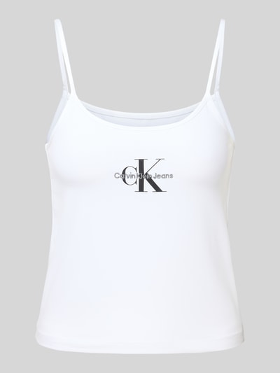 Calvin Klein Jeans Top z przeszyciami i cienkimi ramiączkami Biały 2
