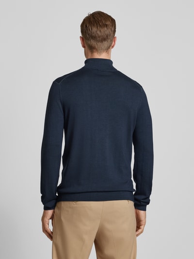 OLYMP Level Five Slim Fit Strickpullover mit Rollkragen Marine 5