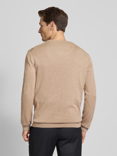 Tom Tailor Regular Fit Strickpullover aus reiner Baumwolle Sand 5