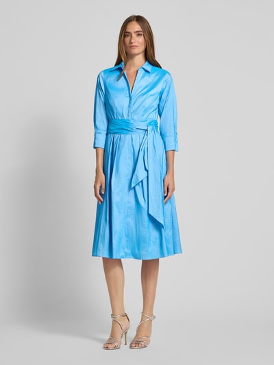 Adrianna Papell Cocktailkleid mit Bindegürtel Hellblau 4