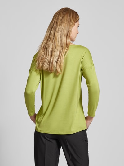 Christian Berg Woman Comfort fit shirt met lange mouwen in zijdelook Grasgroen - 5