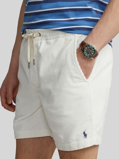 Polo Ralph Lauren Regular Fit Shorts aus Kordsamt Offwhite 3