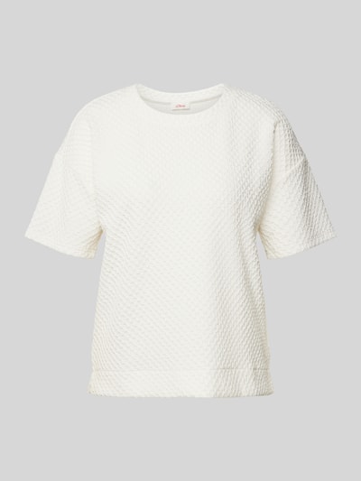 s.Oliver RED LABEL Regular fit T-shirt met gestructureerd oppervlak Offwhite - 2