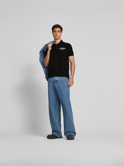 Dsquared2 Regular Fit Poloshirt aus Baumwolle Black 1