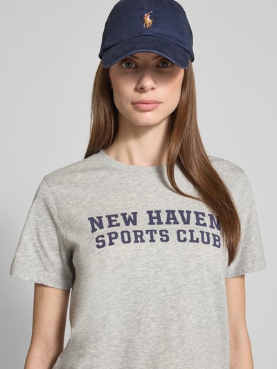 Gant T-shirt o kroju regular fit z okrągłym dekoltem Jasnoszary 3