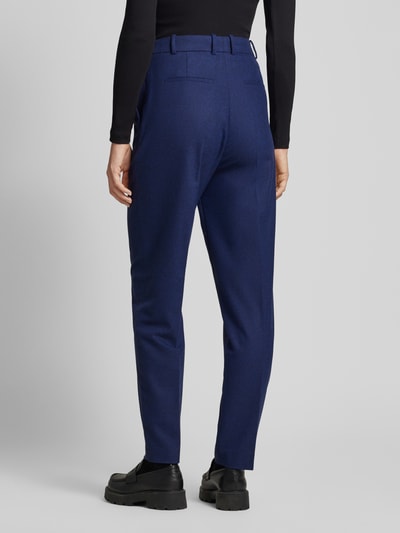 BOSS Straight leg pantalon met persplooien, model 'Tabitha' Marineblauw - 5